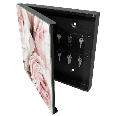 Armoire à clés décorative Roses pastel