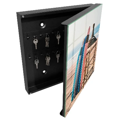 Armoire à clés design Planches de surf de plage