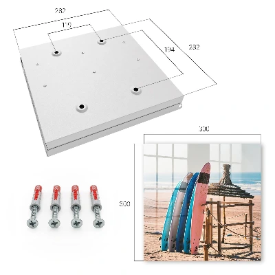 Armoire à clés design Planches de surf de plage