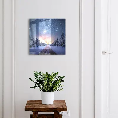 Armoire à clés décorative Des étoiles au-dessus de la route