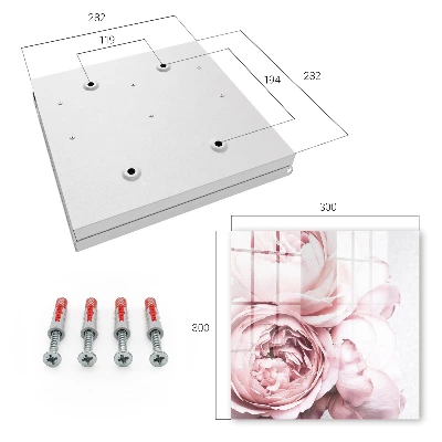 Boîte à clés murale décorative Beauté rose