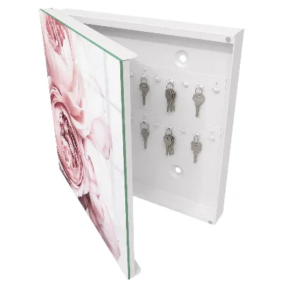 Boîte à clés murale décorative Beauté rose