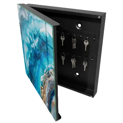 Armoire à clés décorative Motifs turquoise