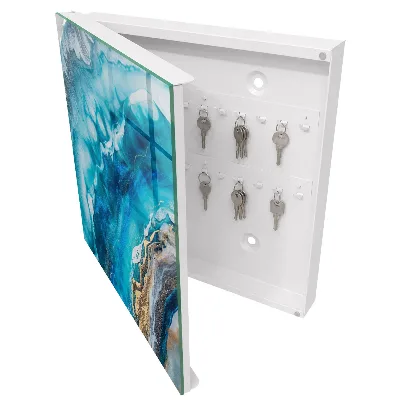 Armoire à clés décorative Motifs turquoise