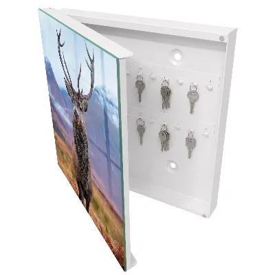 Armoire à clés décorative Cerfs dans les montagnes