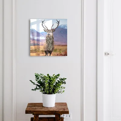 Armoire à clés décorative Cerfs dans les montagnes