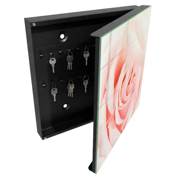 Armoire à clés design Rose romantique