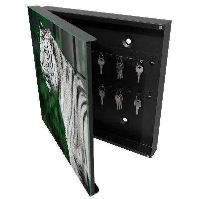 Armoire à clés décorative Tigre blanc