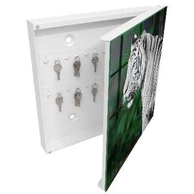 Armoire à clés décorative Tigre blanc