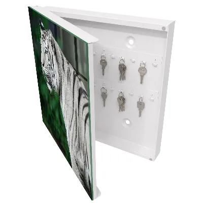 Armoire à clés décorative Tigre blanc