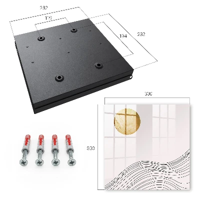 Armoire à clés décorative Vagues et cercle