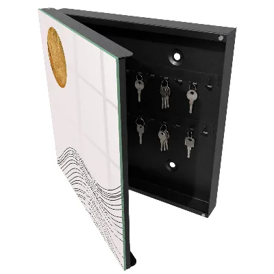 Armoire à clés décorative Vagues et cercle