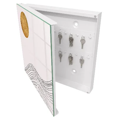 Armoire à clés décorative Vagues et cercle