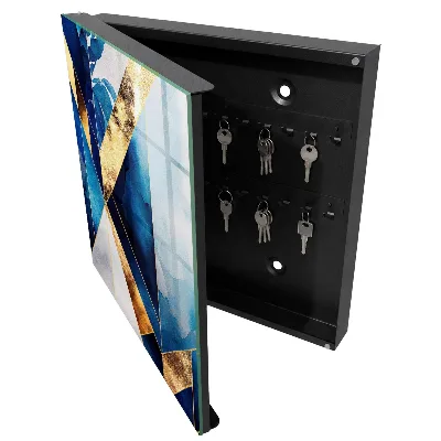 Armoire à clés design Élégance bleue