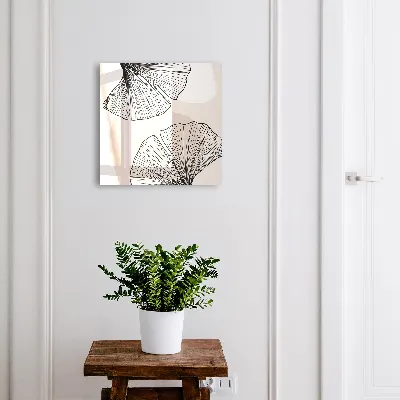 Boîte à clés murale décorative Feuilles noires