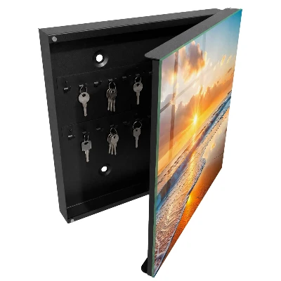 Armoire à clés design Coucher de soleil sur l'océan