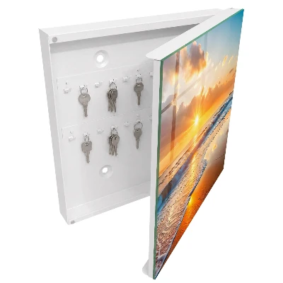 Armoire à clés design Coucher de soleil sur l'océan
