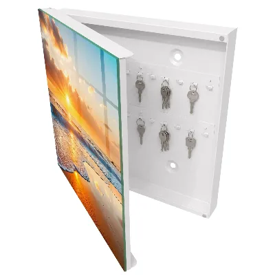 Armoire à clés design Coucher de soleil sur l'océan