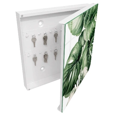 Armoire à clés design Feuilles vertes