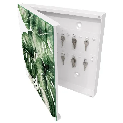 Armoire à clés design Feuilles vertes