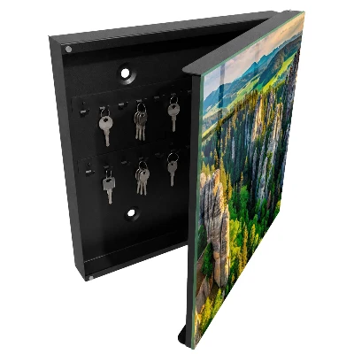Armoire à clés design Rochers et forêt