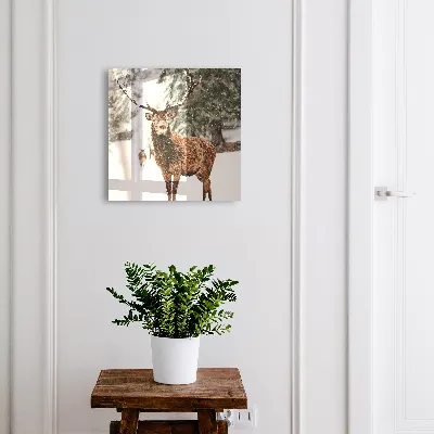 Boîte à clés murale décorative Cerf d'hiver