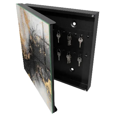 Armoire à clés décorative Élégance noire