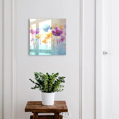 Boîte à clés murale décorative Fleurs colorées