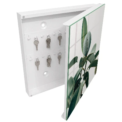 Boîte à clés murale décorative Feuilles de ficus
