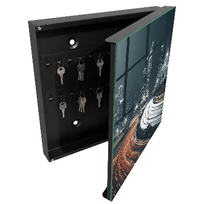 Armoire à clés décorative Nuit en ville