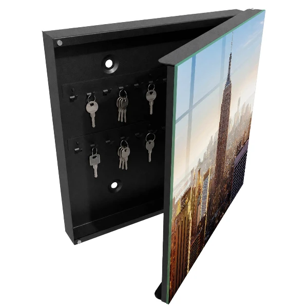 Armoire à clés design La ville le matin