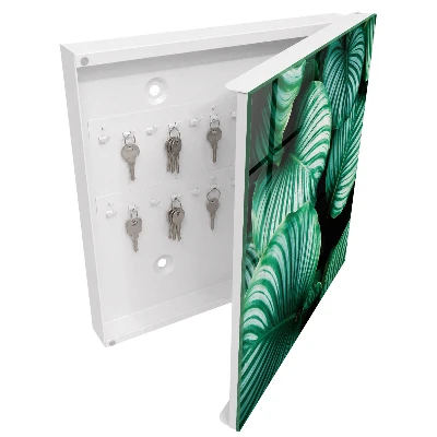 Armoire à clés décorative Feuilles vertes