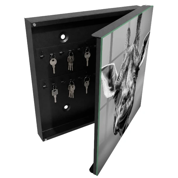 Armoire à clés design Portrait de girafe