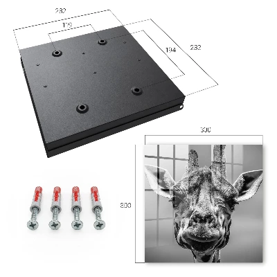 Armoire à clés design Portrait de girafe