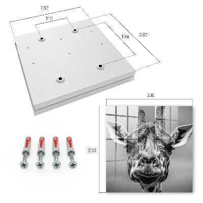 Armoire à clés design Portrait de girafe