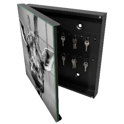 Armoire à clés design Portrait de girafe