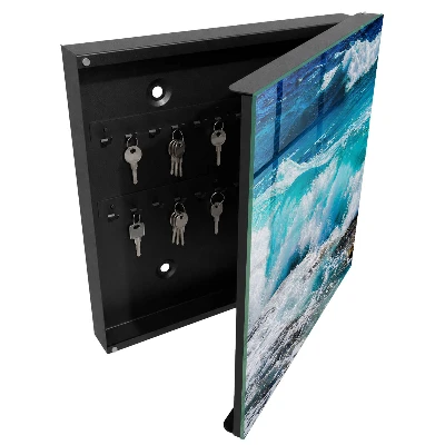 Armoire à clés décorative La puissance des vagues