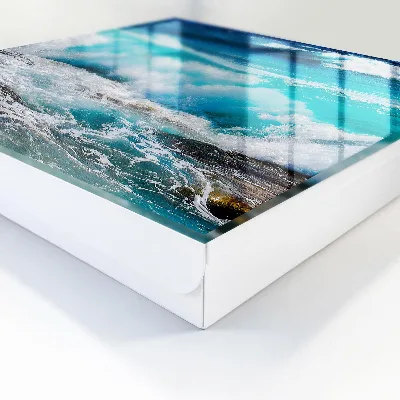 Armoire à clés décorative La puissance des vagues
