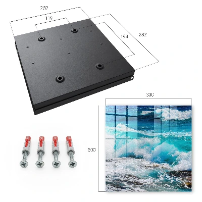 Armoire à clés décorative La puissance des vagues