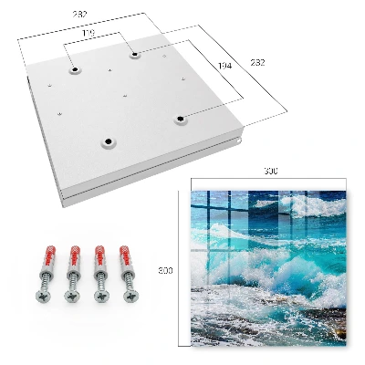Armoire à clés décorative La puissance des vagues