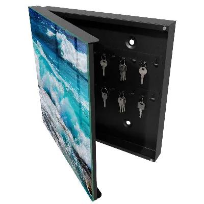 Armoire à clés décorative La puissance des vagues