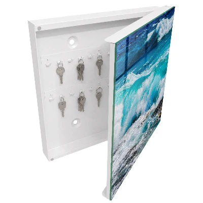 Armoire à clés décorative La puissance des vagues