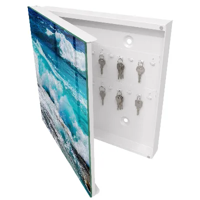 Armoire à clés décorative La puissance des vagues