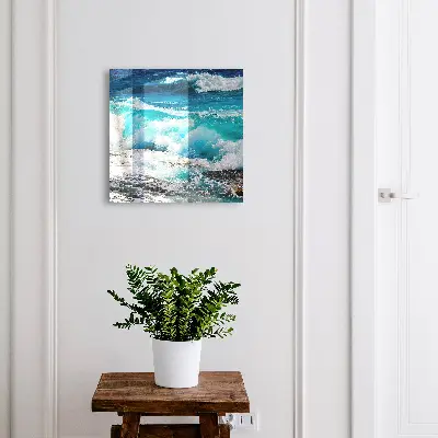 Armoire à clés décorative La puissance des vagues