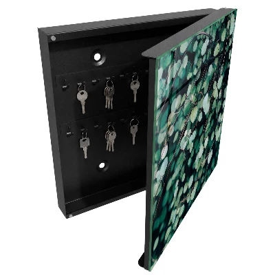 Armoire à clés design Feuilles vertes