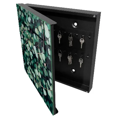Armoire à clés design Feuilles vertes
