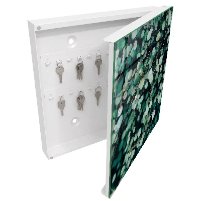Armoire à clés design Feuilles vertes