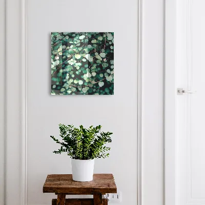 Armoire à clés design Feuilles vertes