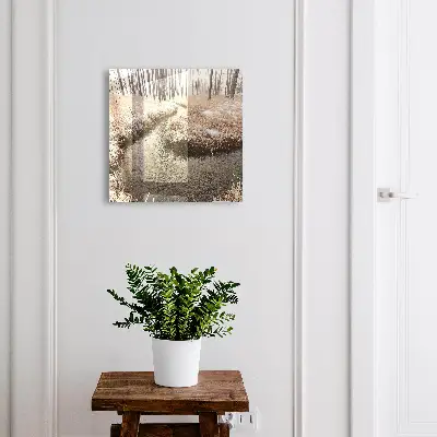 Armoire à clés décorative Rivière d'hiver