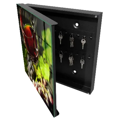 Armoire à clés décorative Raisins et vin
